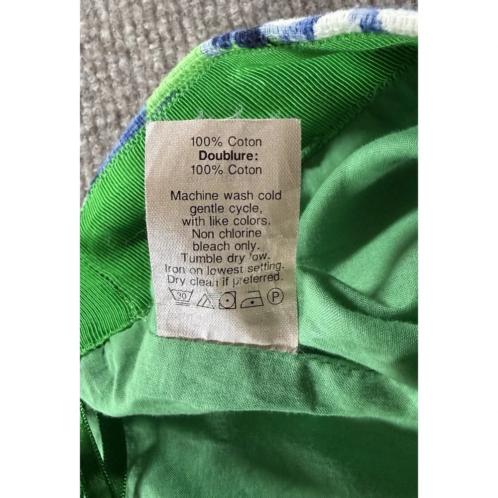 J.Crew The Pencil Skirt Womens Size 0 Green Blue Floral‎ Cotton Pencil Skirt